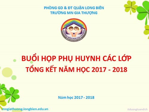 Trường mầm non Gia Thượng tổ chức họp phụ huynh cuối năm học 2017-2018